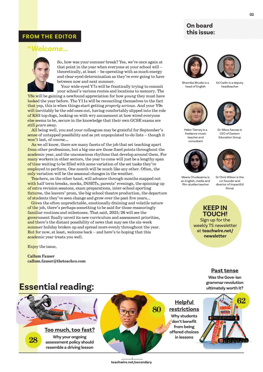 Teach Secondary Preview Pages