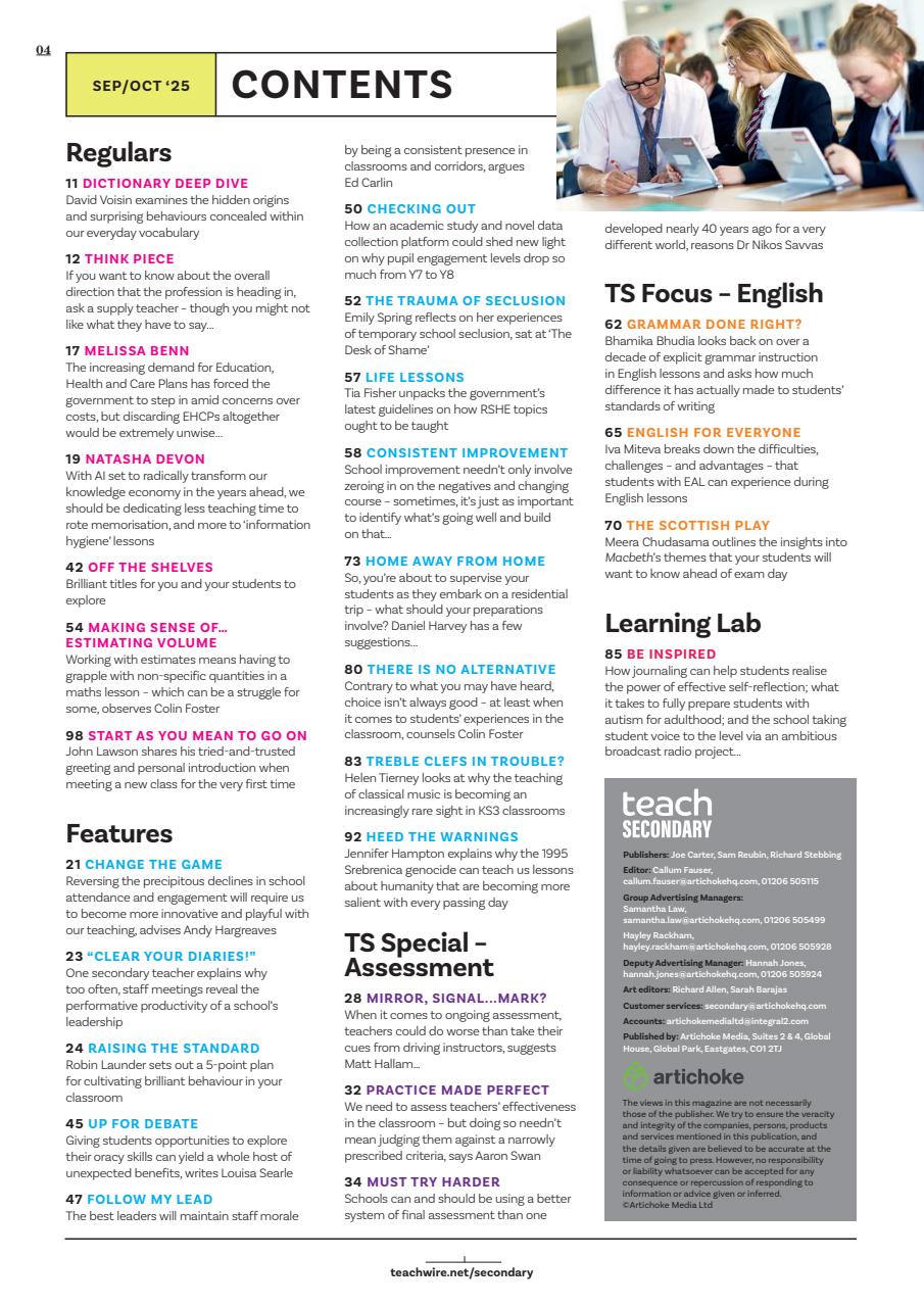 Teach Secondary Preview Pages