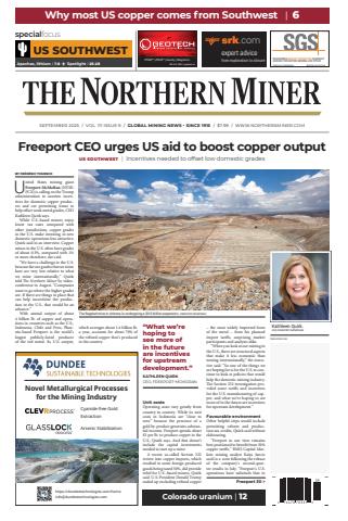 The Northern Miner issue September 2025, Vol 111 Issue 9