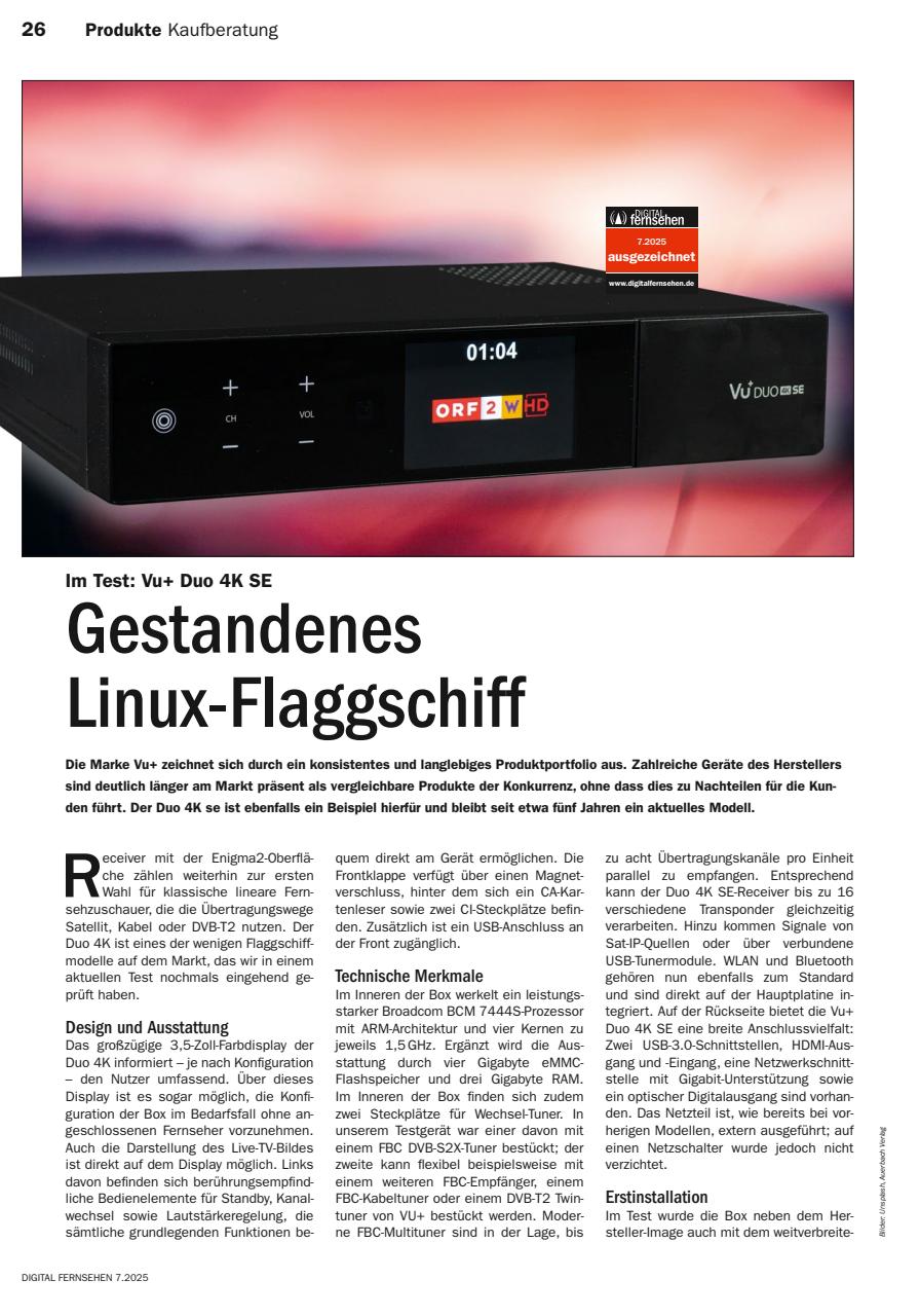 Digital Fernsehen Preview Pages