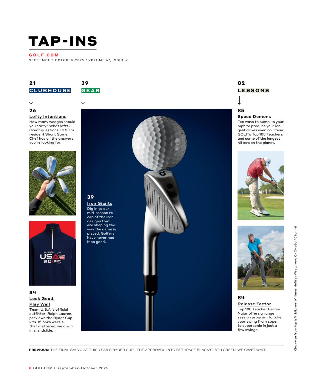 Golf Magazine Preview Pages