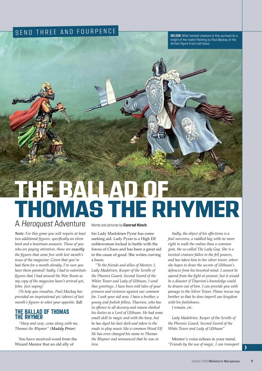 Miniature Wargames Preview Pages