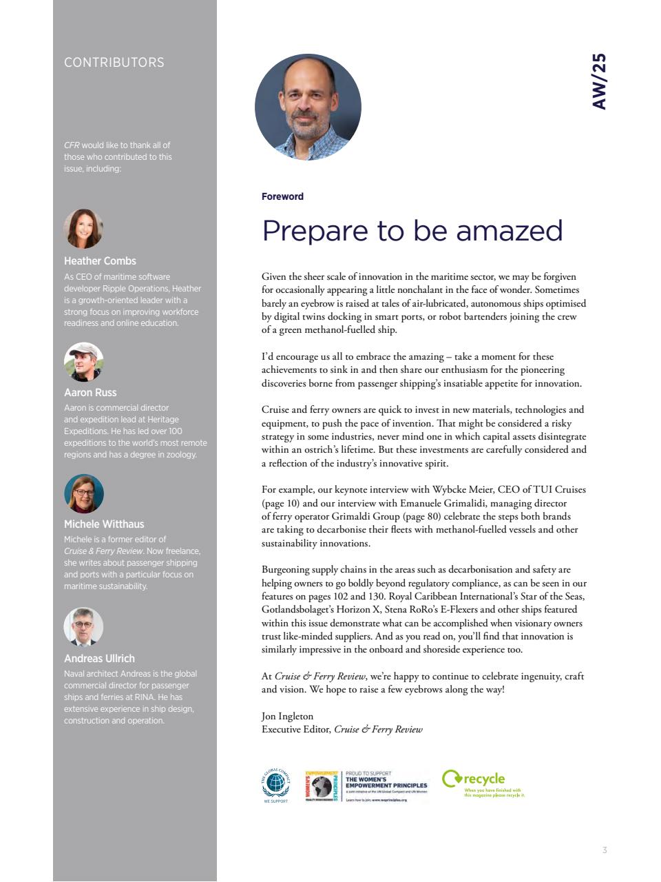 Cruise & Ferry Preview Pages