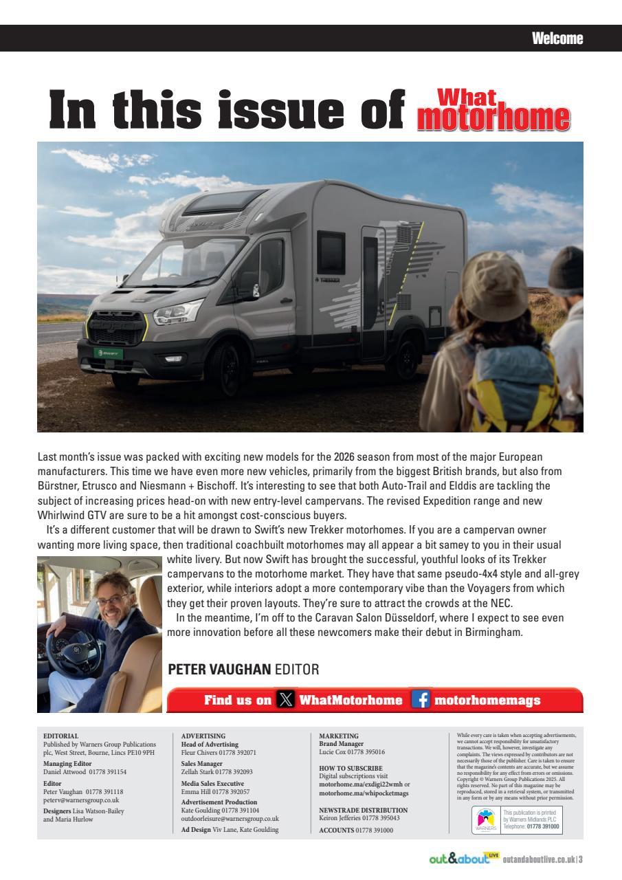 What Motorhome magazine Preview Pages