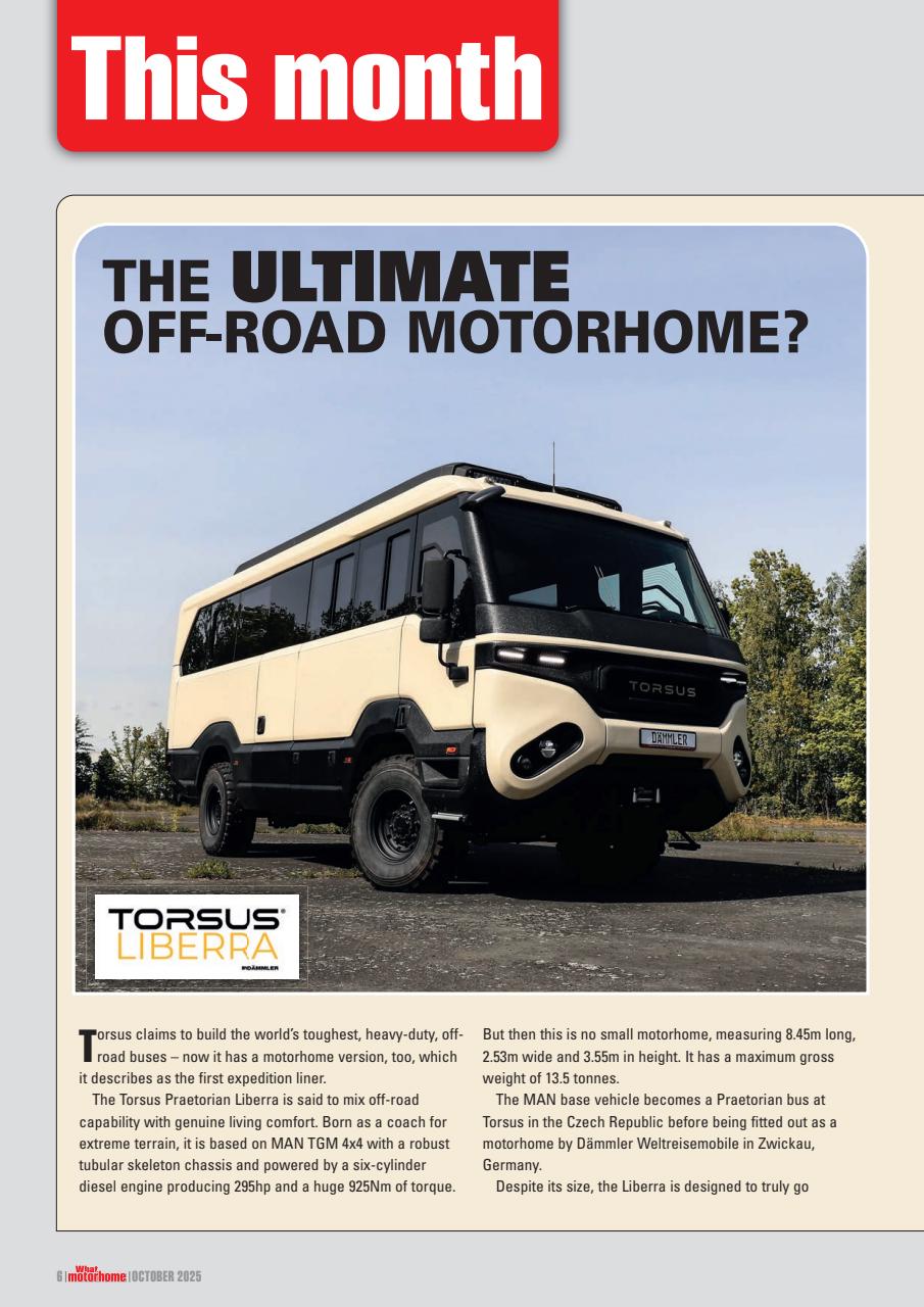 What Motorhome magazine Preview Pages