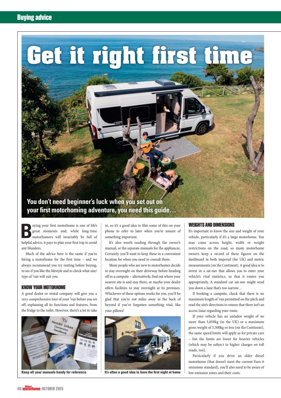 What Motorhome magazine Preview Pages