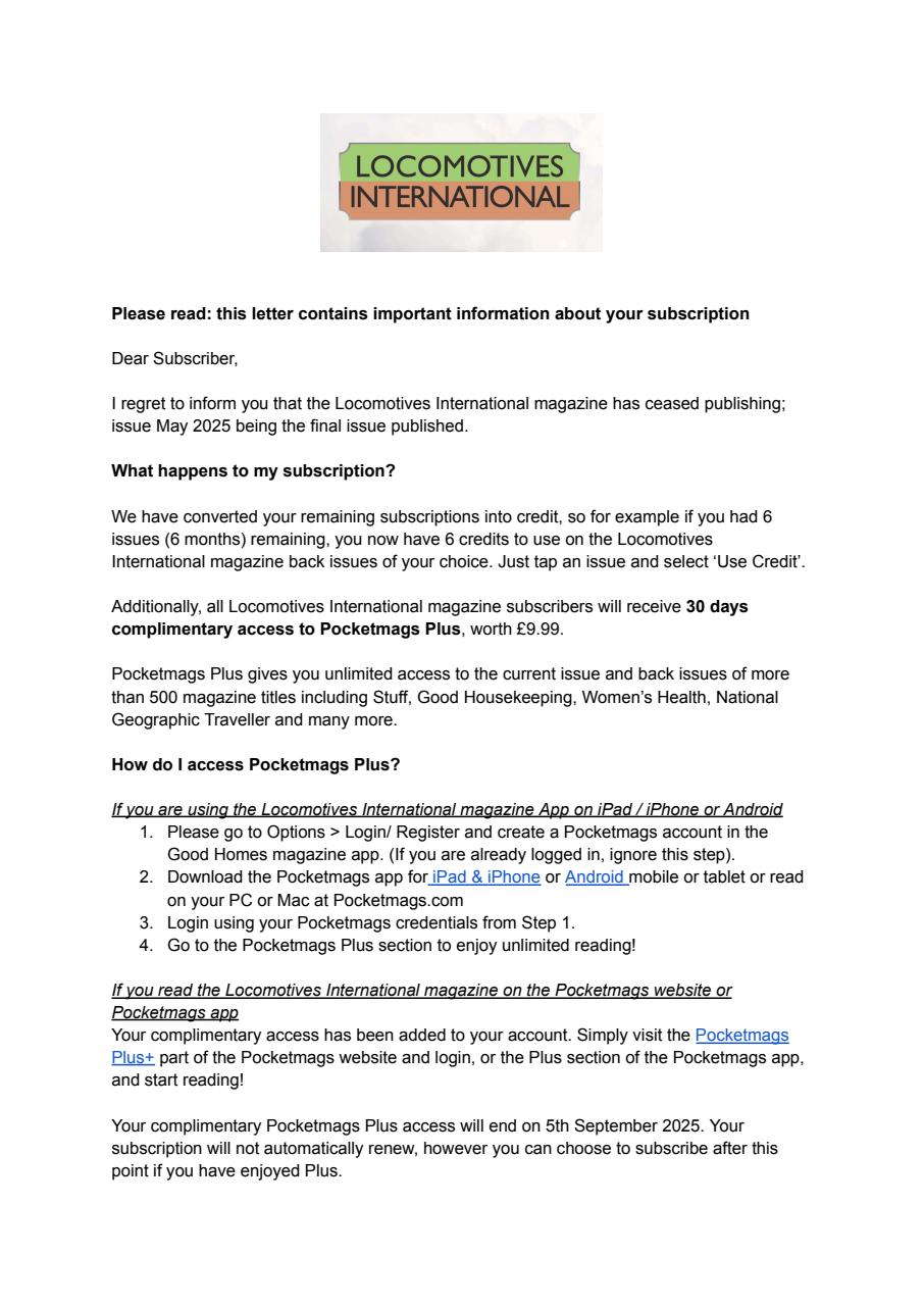 Locomotives International Preview Pages