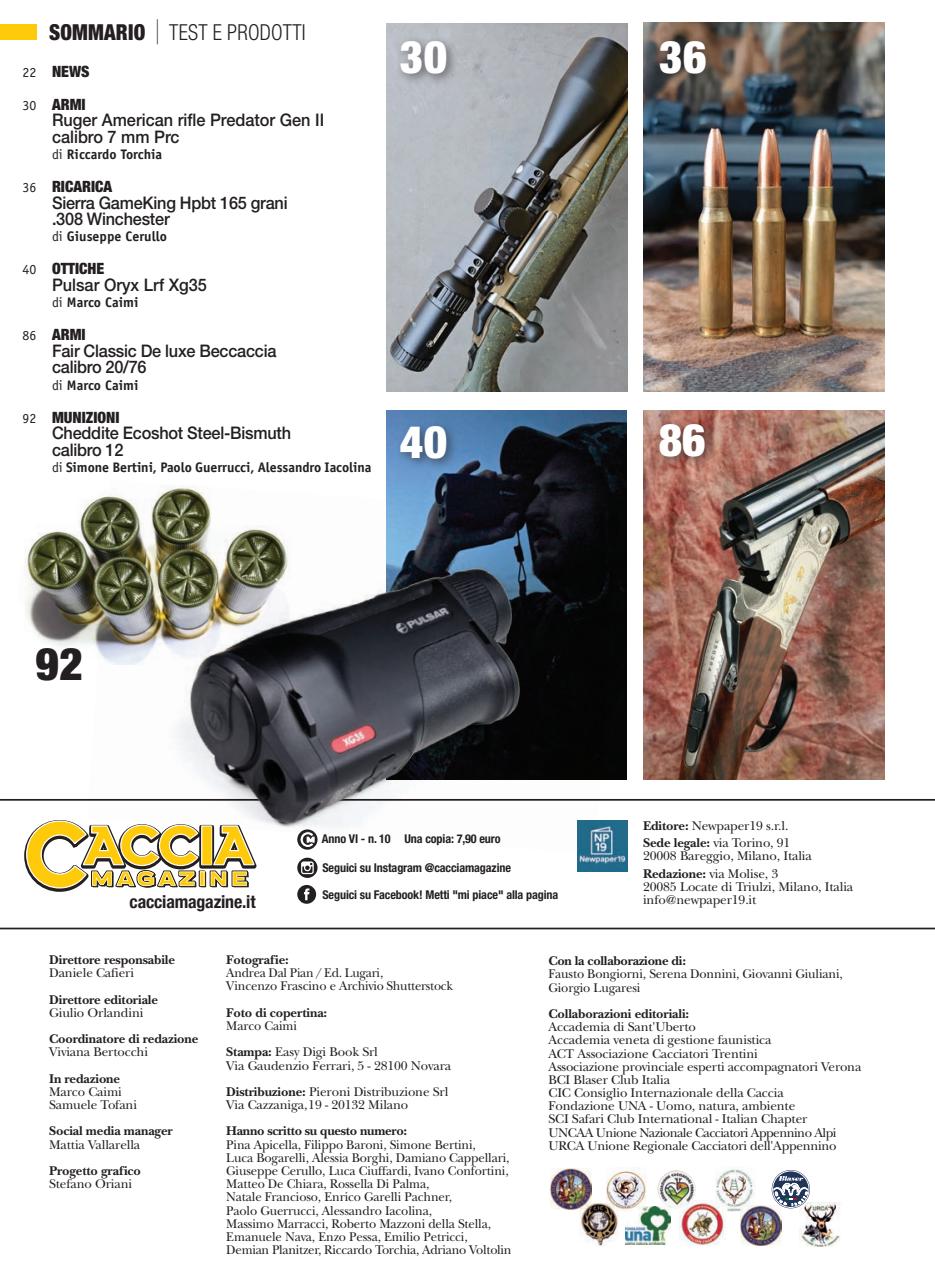 Caccia Magazine Preview Pages