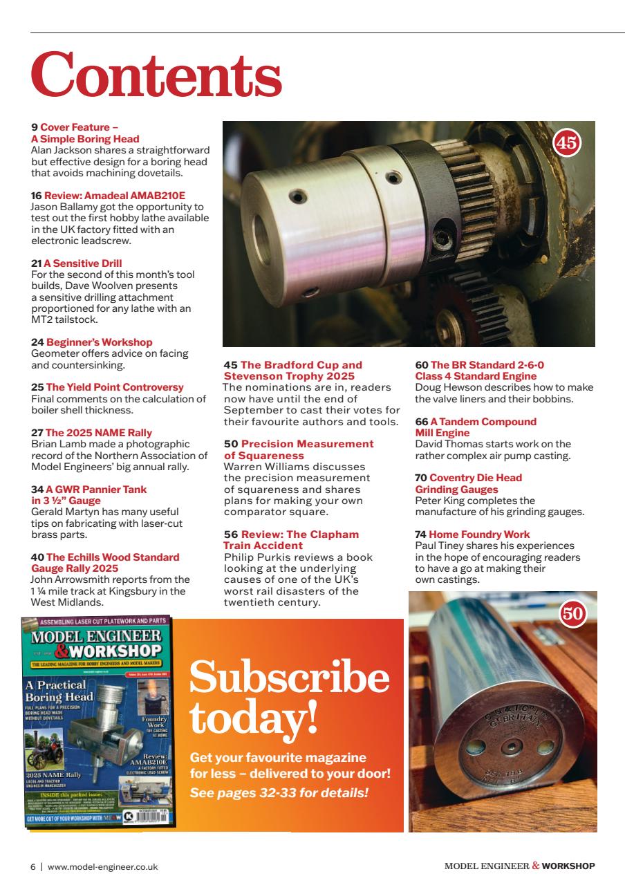 Model Engineer & Workshop Magazine Preview Pages