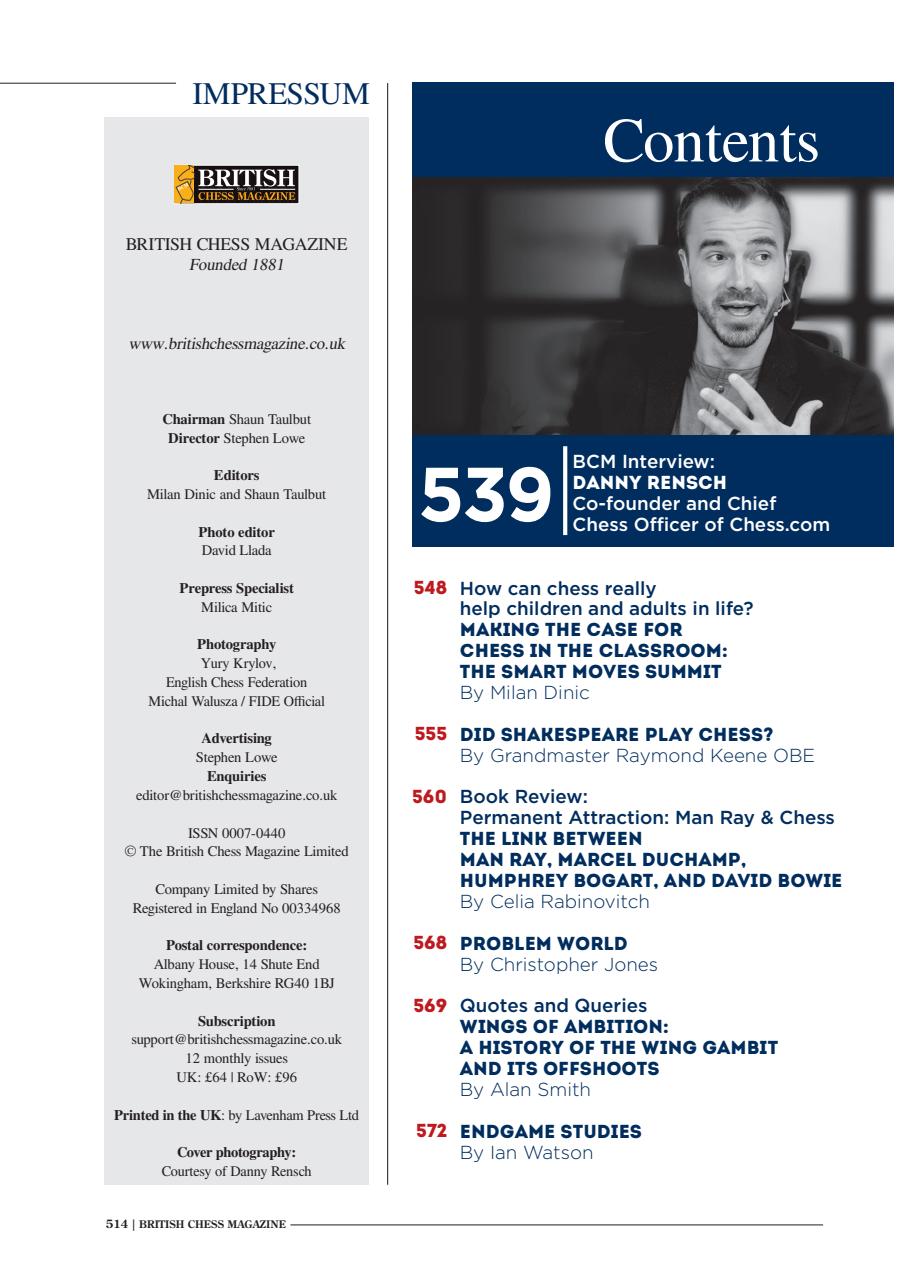 British Chess Magazine Preview Pages