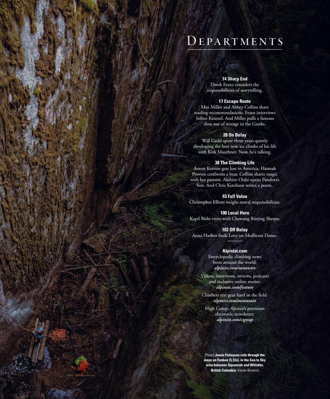 Alpinist Preview Pages