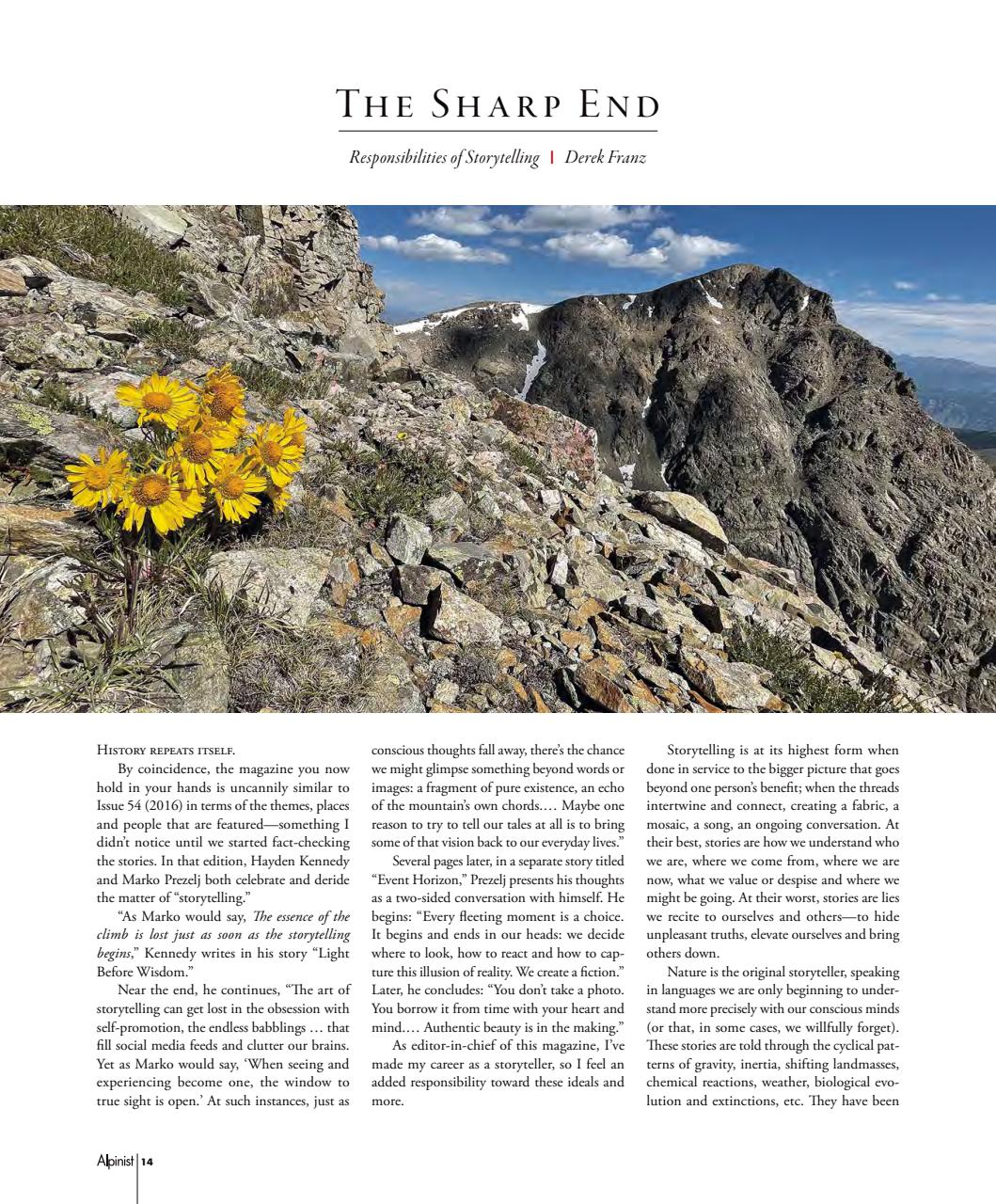 Alpinist Preview Pages