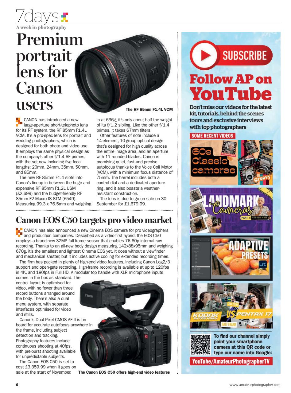 Amateur Photographer Preview Pages