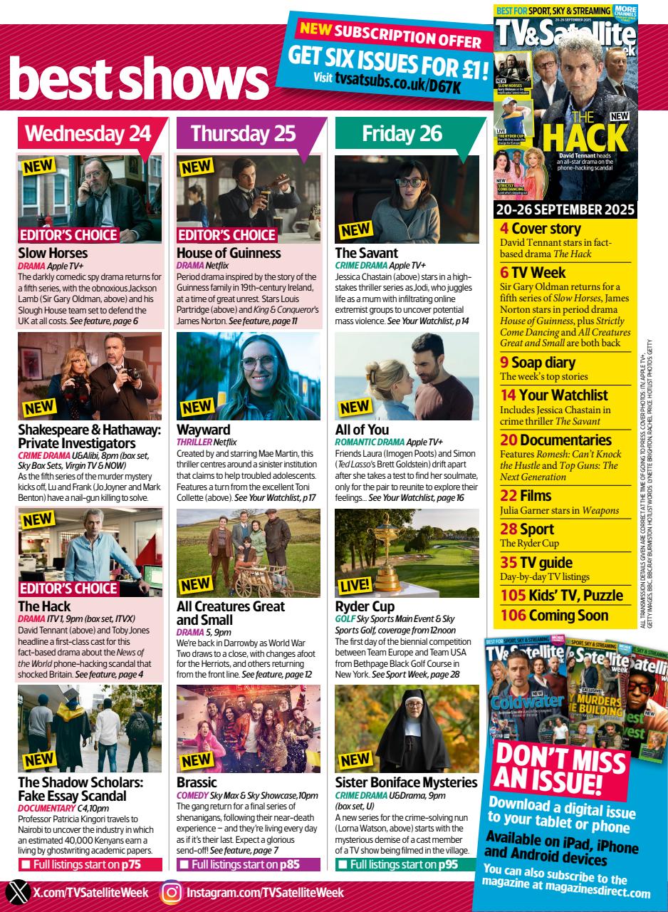 TV & Satellite Week Preview Pages
