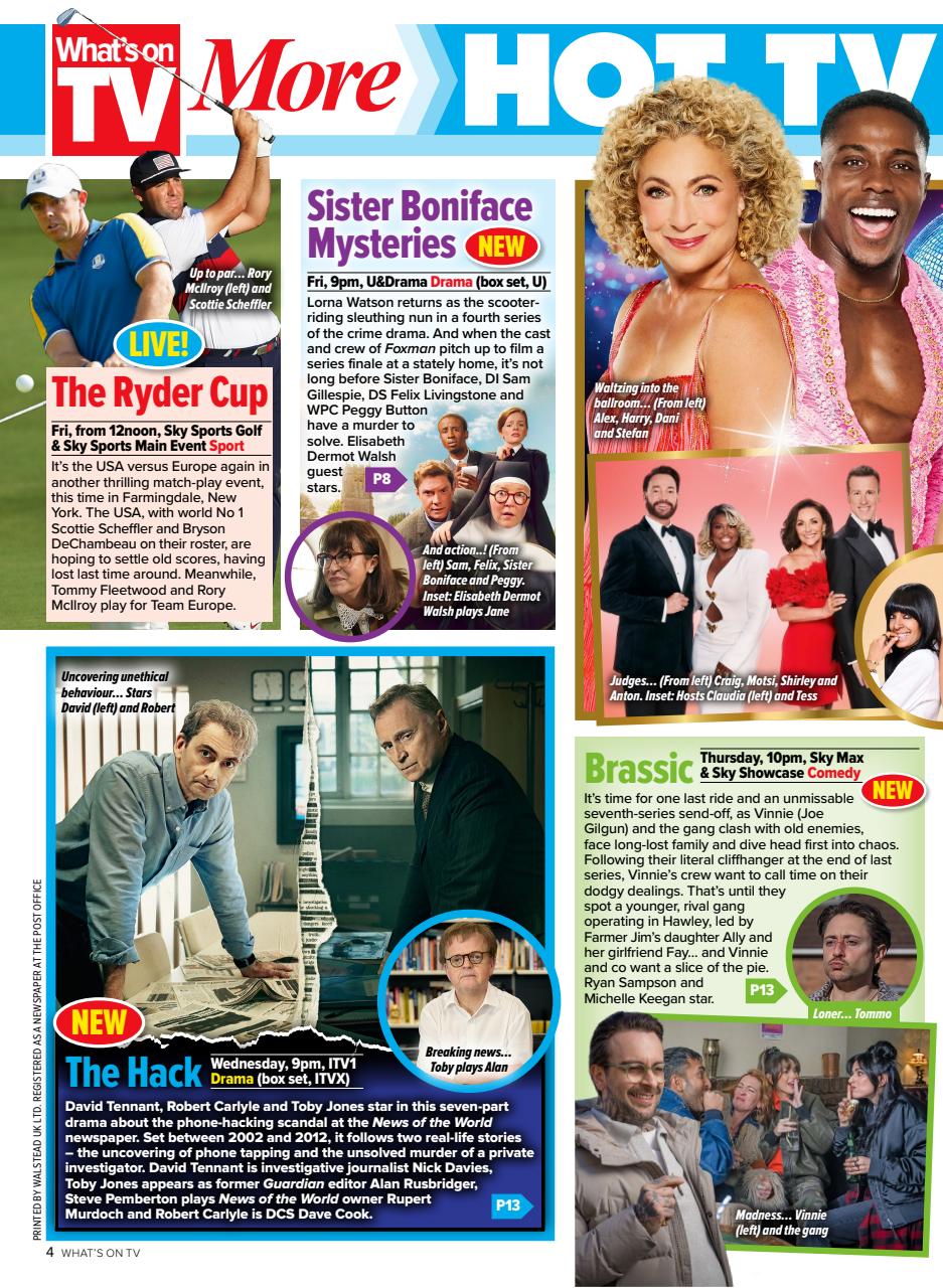 What's on TV Preview Pages