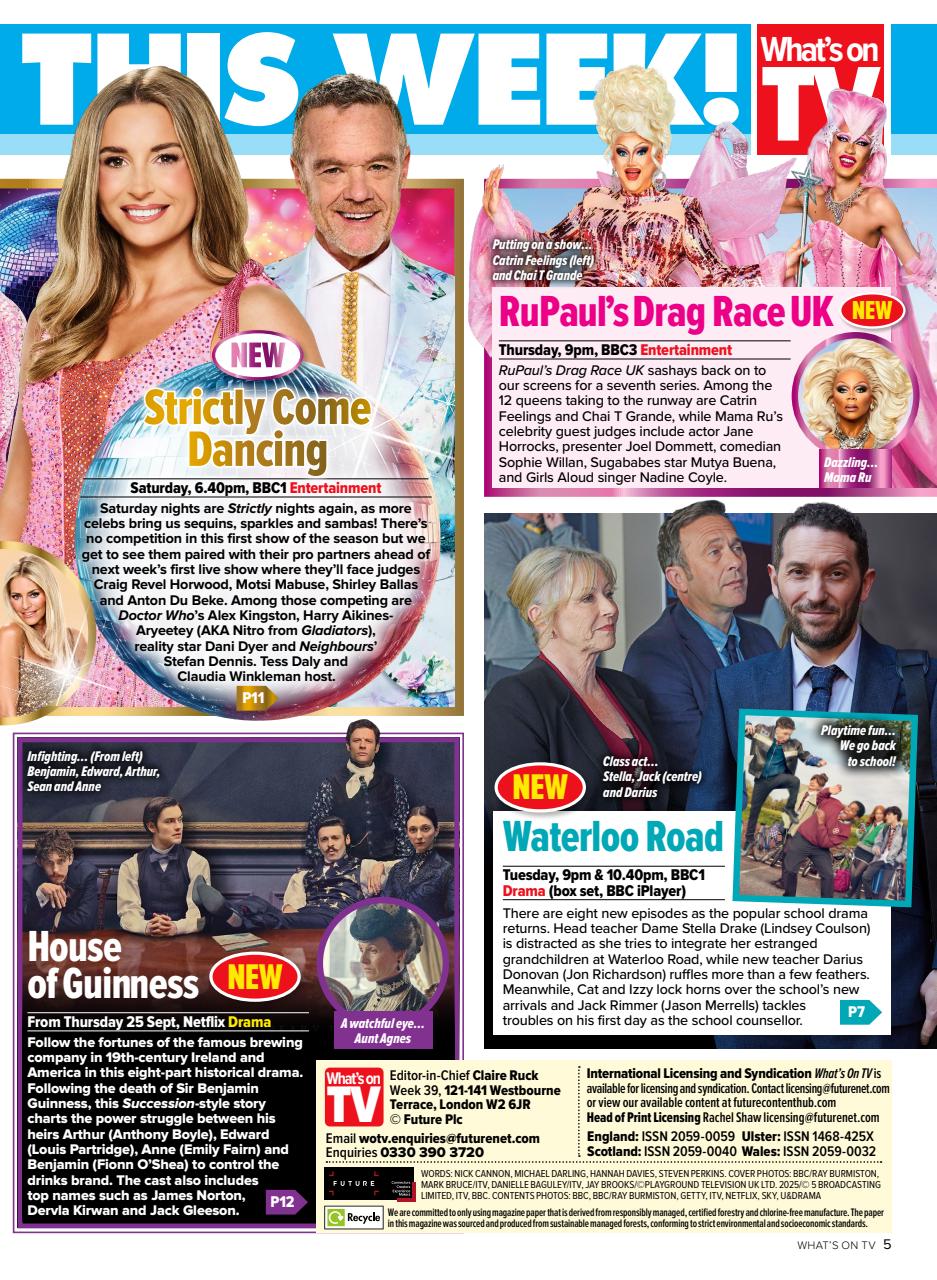 What's on TV Preview Pages