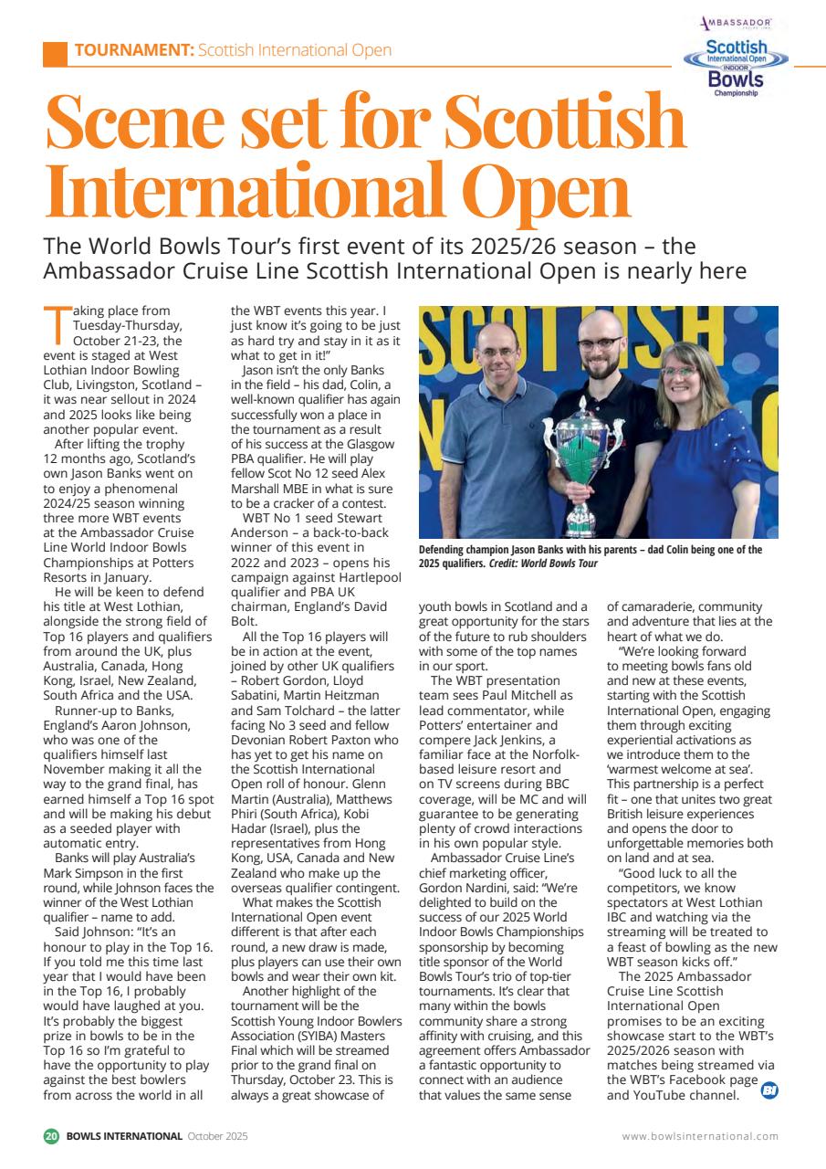 Bowls International Preview Pages