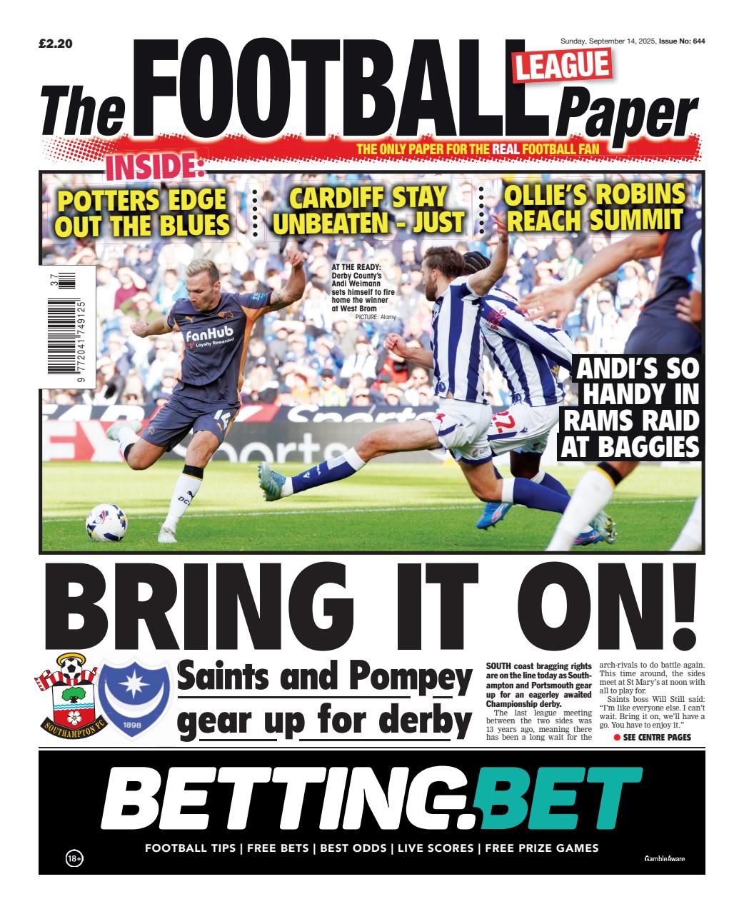 The Football League Paper Preview Pages