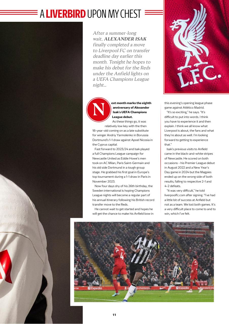 Liverpool FC Programmes Preview Pages