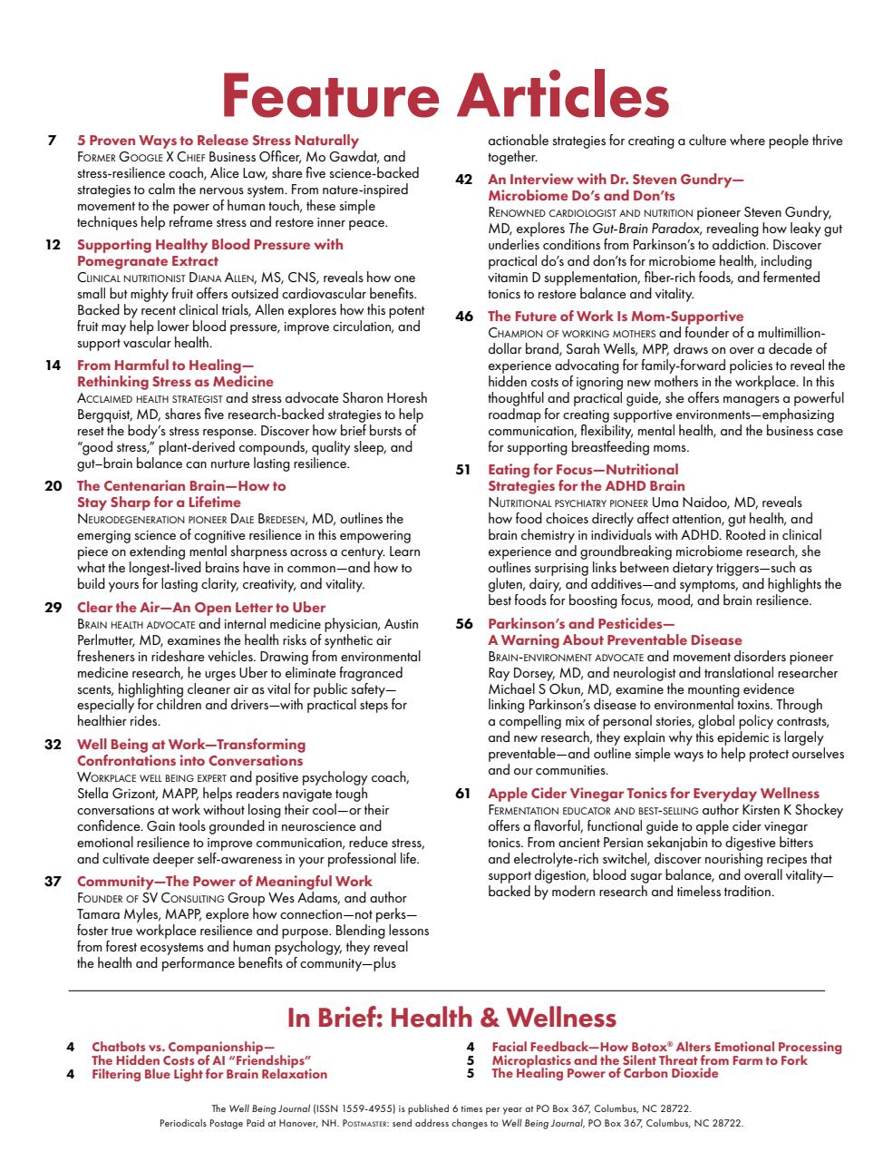 Well Being Journal Preview Pages