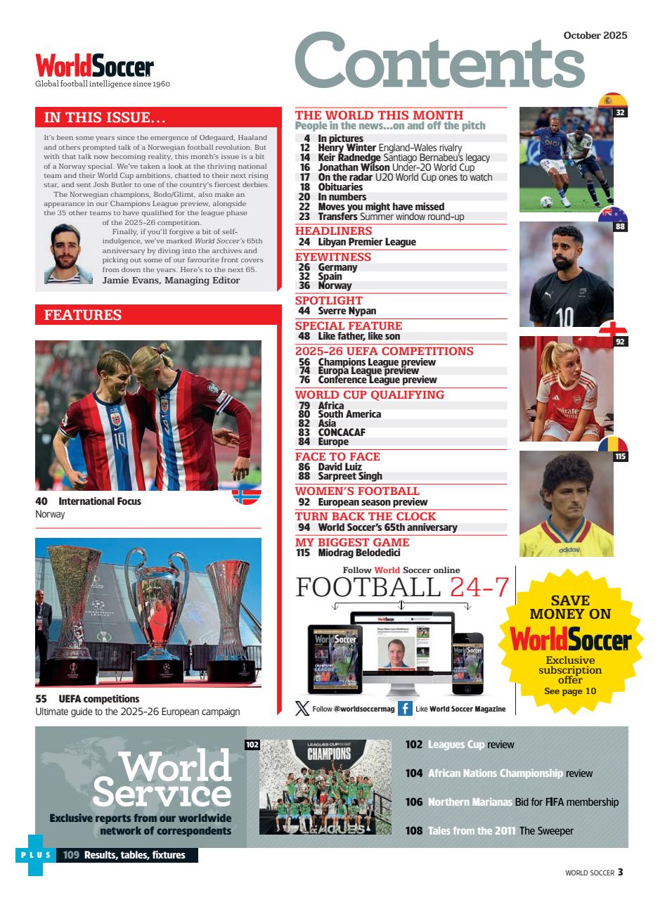 World Soccer Preview Pages