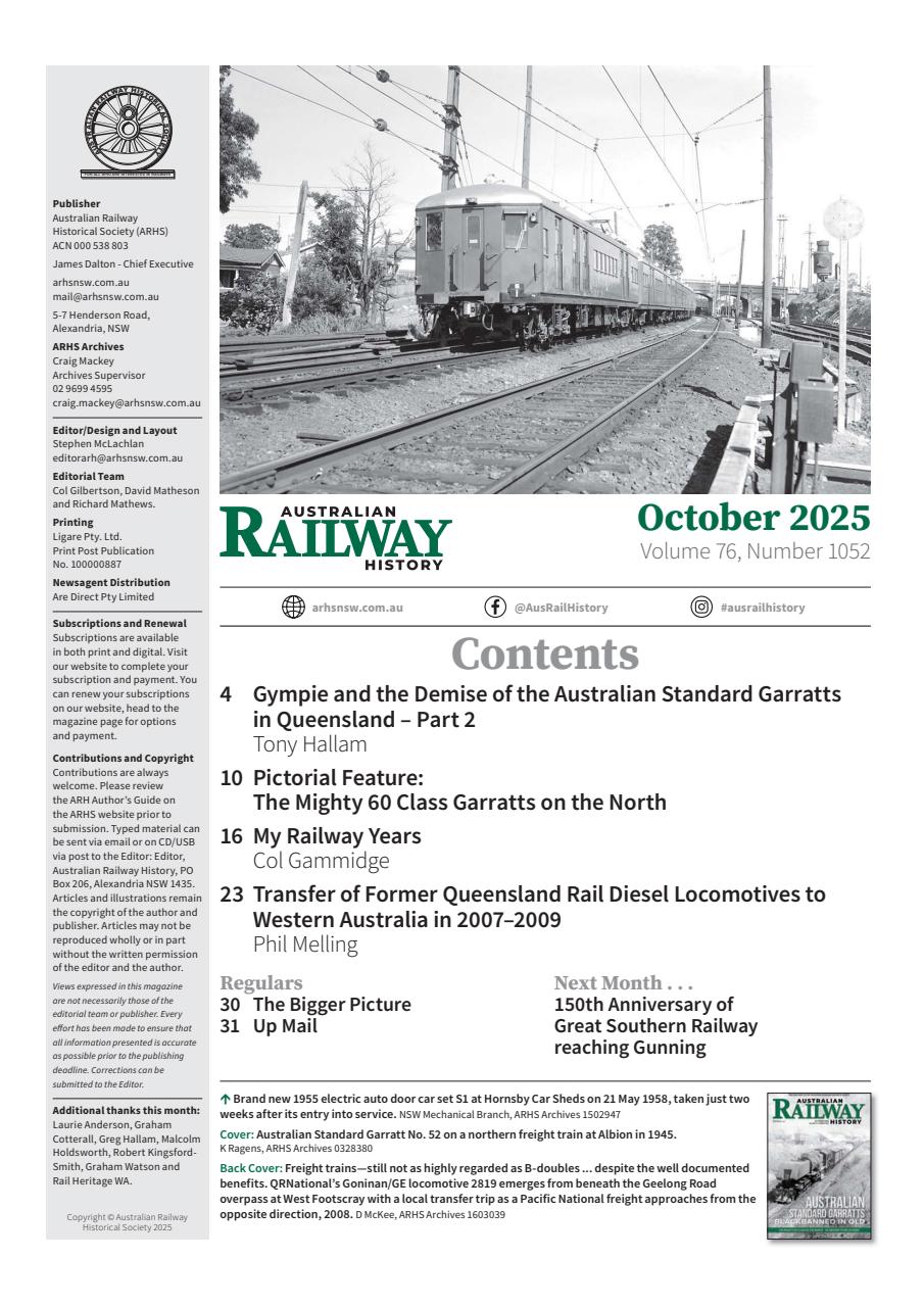 Australian Railway History Preview Pages