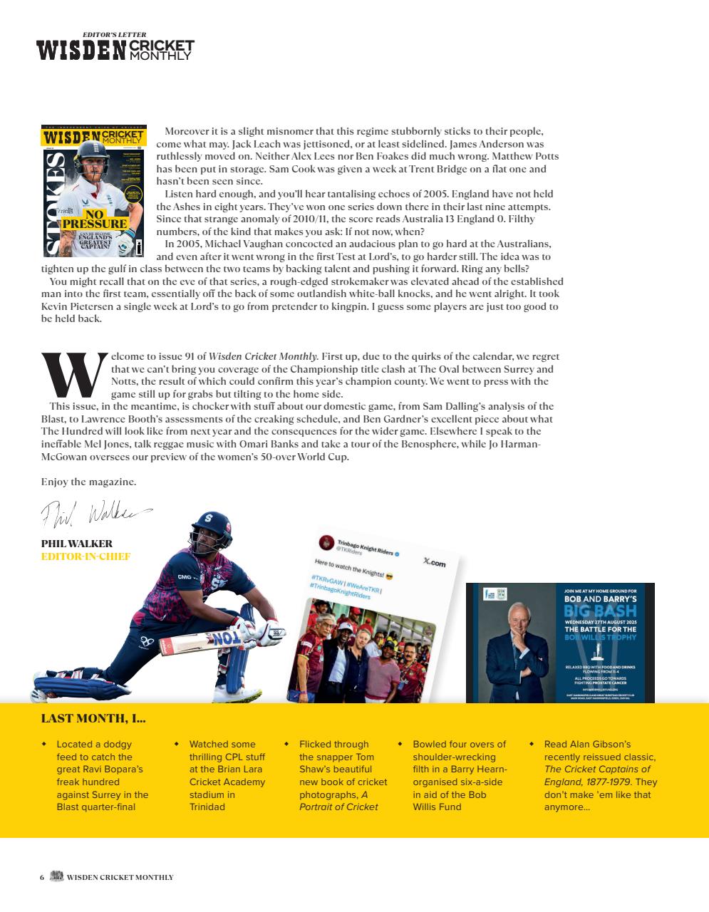 Wisden Cricket Monthly Preview Pages