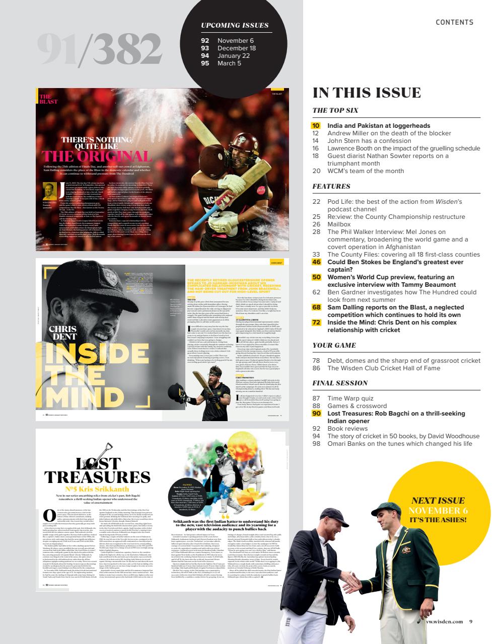 Wisden Cricket Monthly Preview Pages