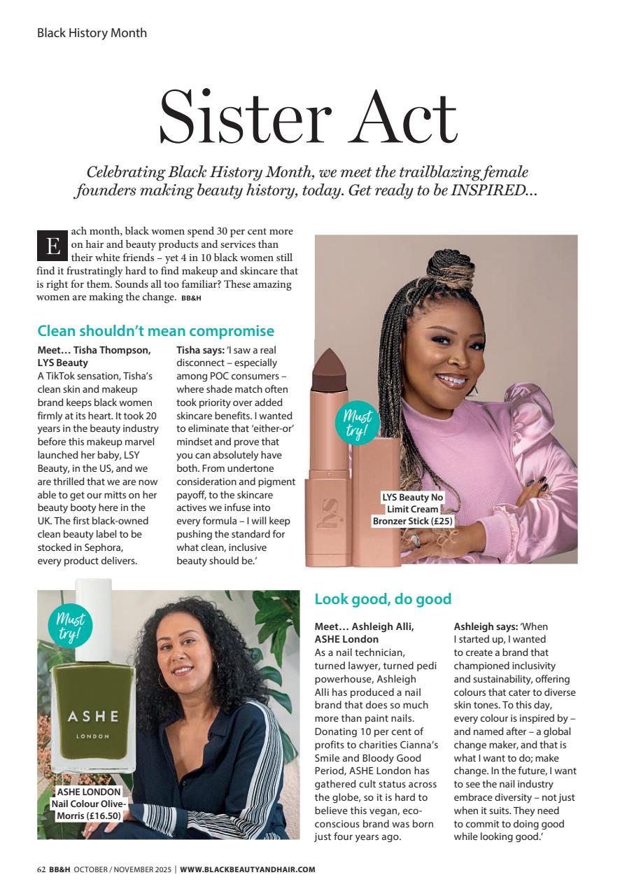 Black Beauty & Hair – the UK's No. 1 Black magazine Preview Pages
