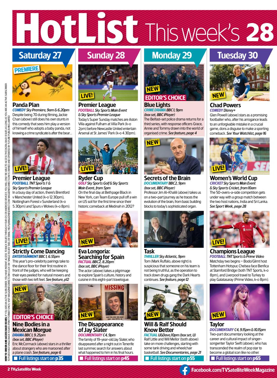 TV & Satellite Week Preview Pages