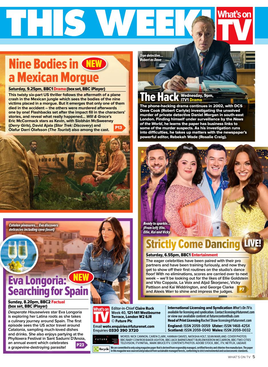 What's on TV Preview Pages