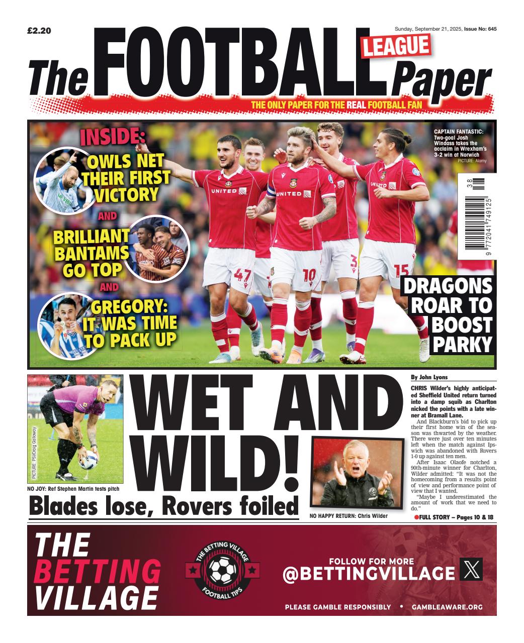 The Football League Paper Preview Pages