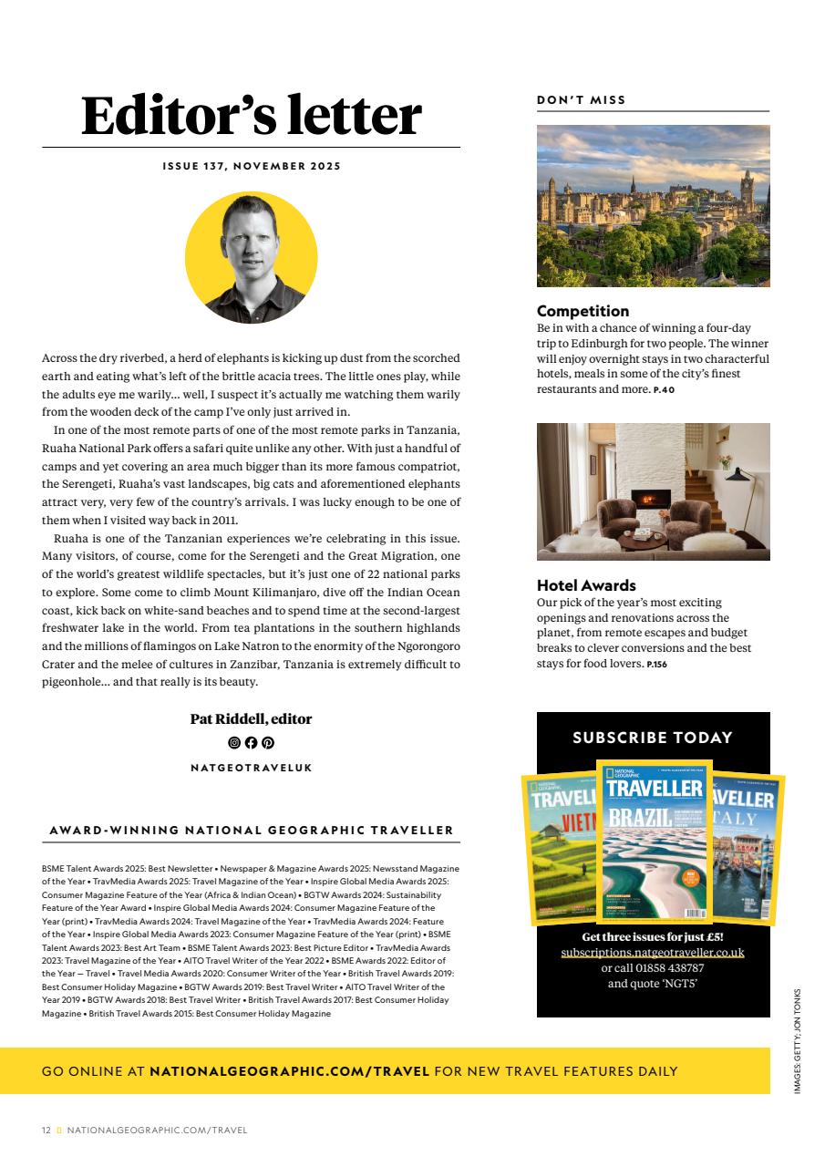 National Geographic Traveller UK Preview Pages