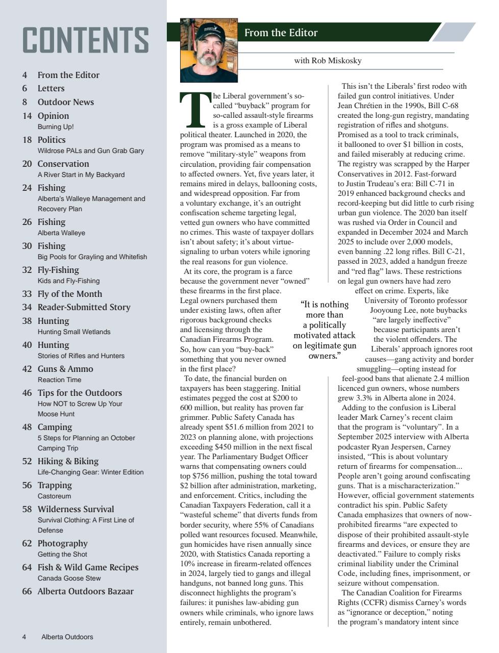 Alberta Outdoors Preview Pages