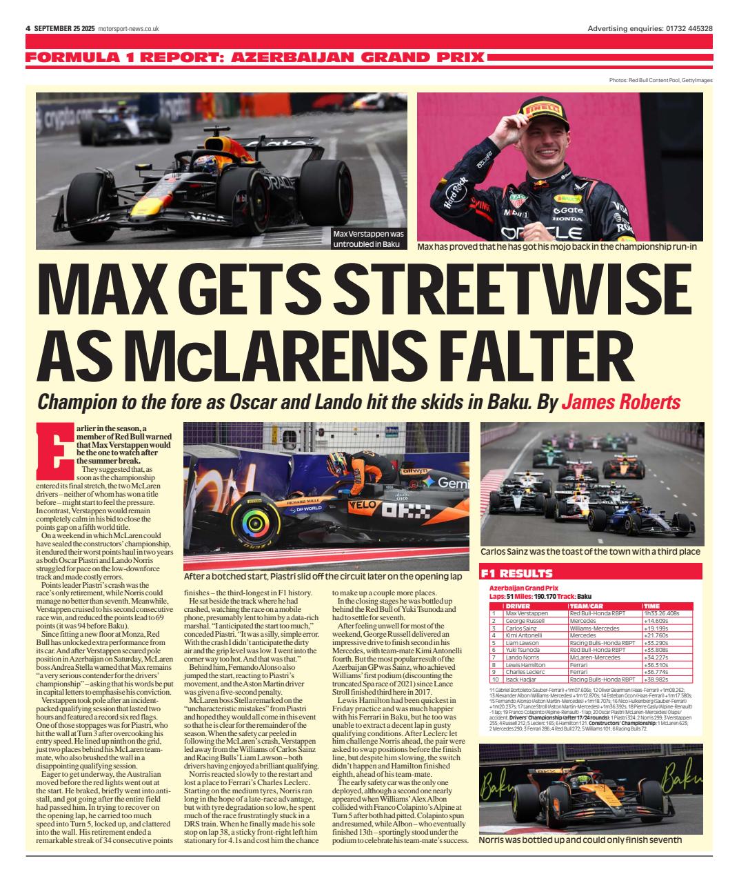 Motorsport News Preview Pages