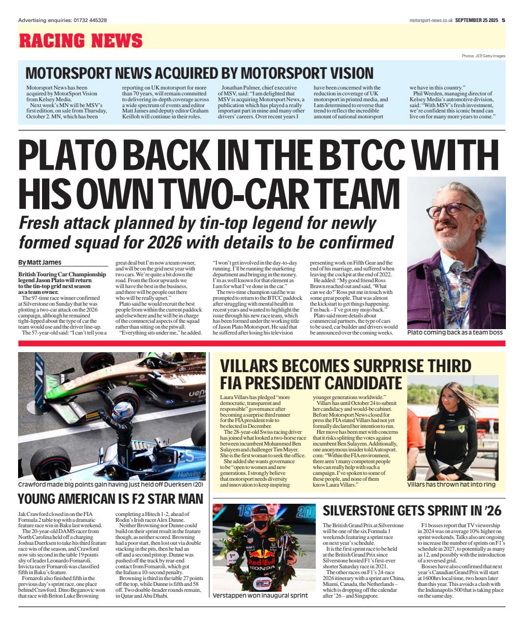 Motorsport News Preview Pages