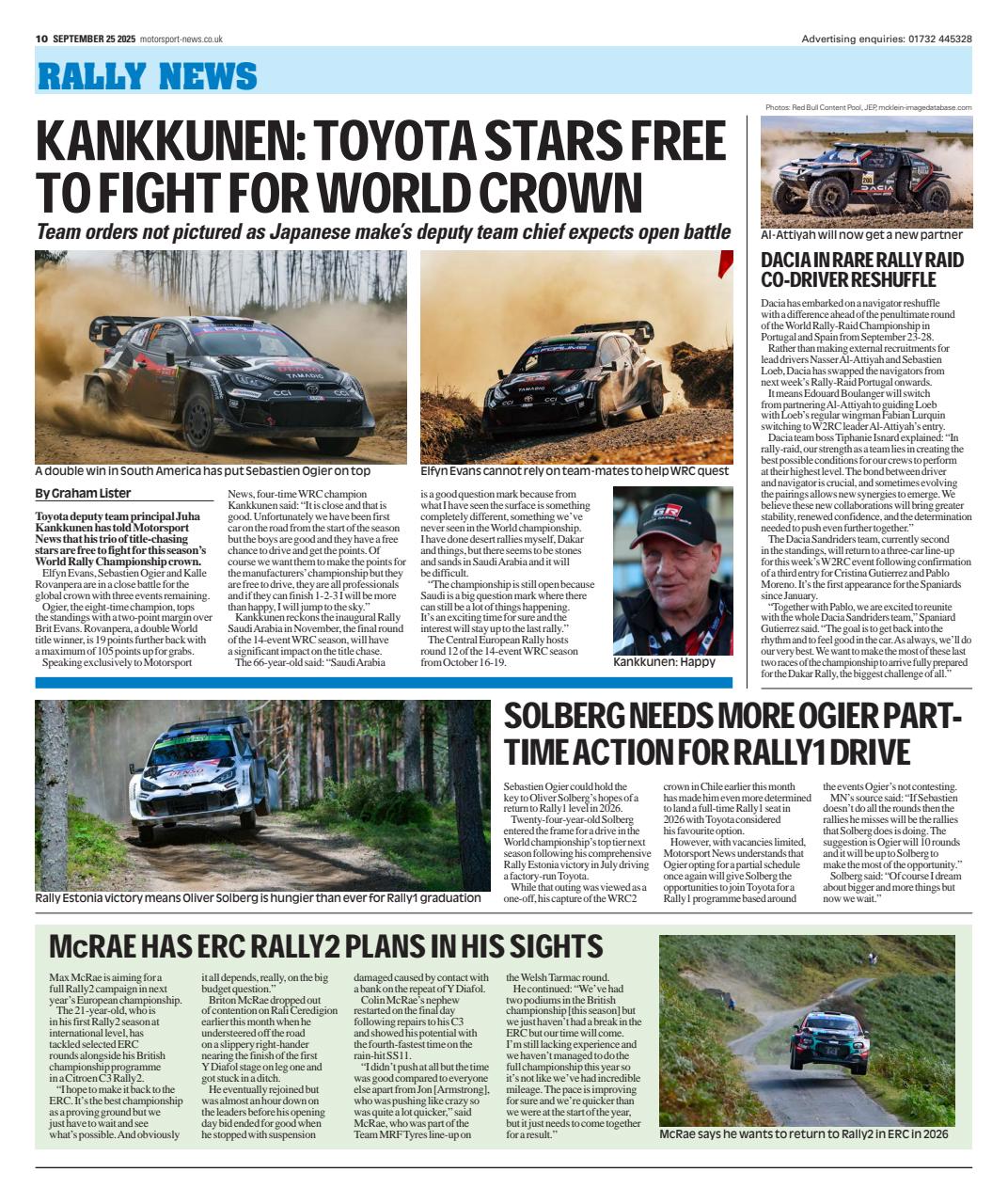 Motorsport News Preview Pages