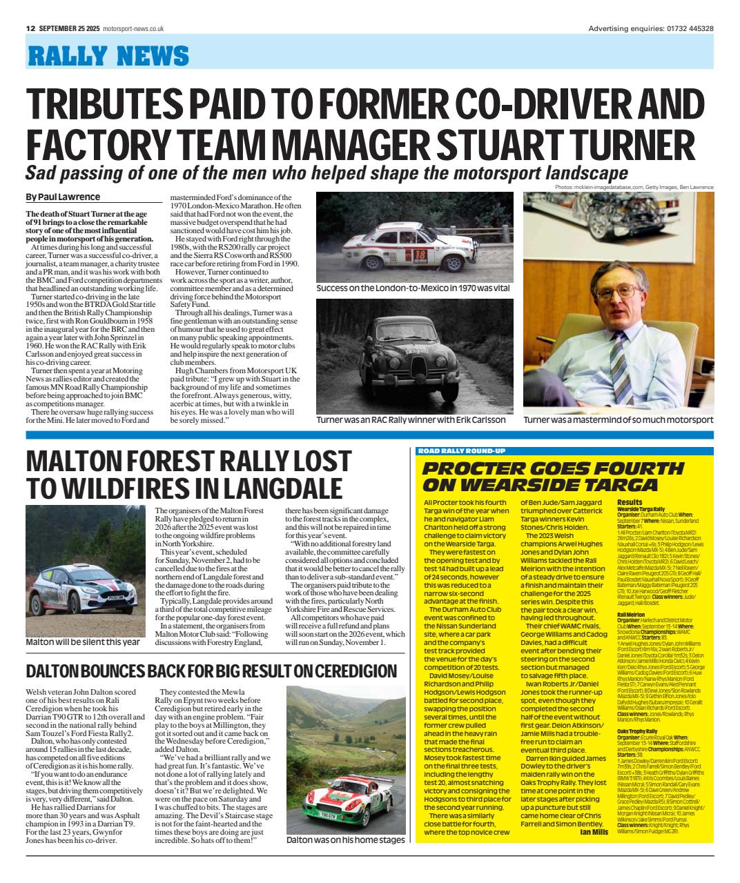 Motorsport News Preview Pages