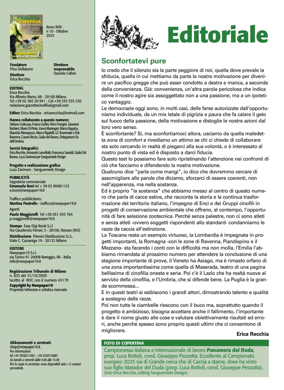 La Gazzetta Della Cinofilia Venatoria Preview Pages