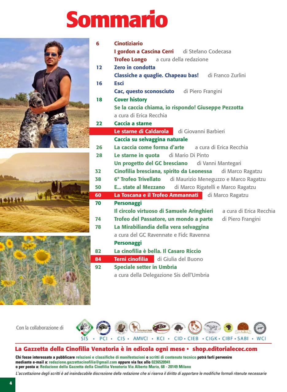 La Gazzetta Della Cinofilia Venatoria Preview Pages
