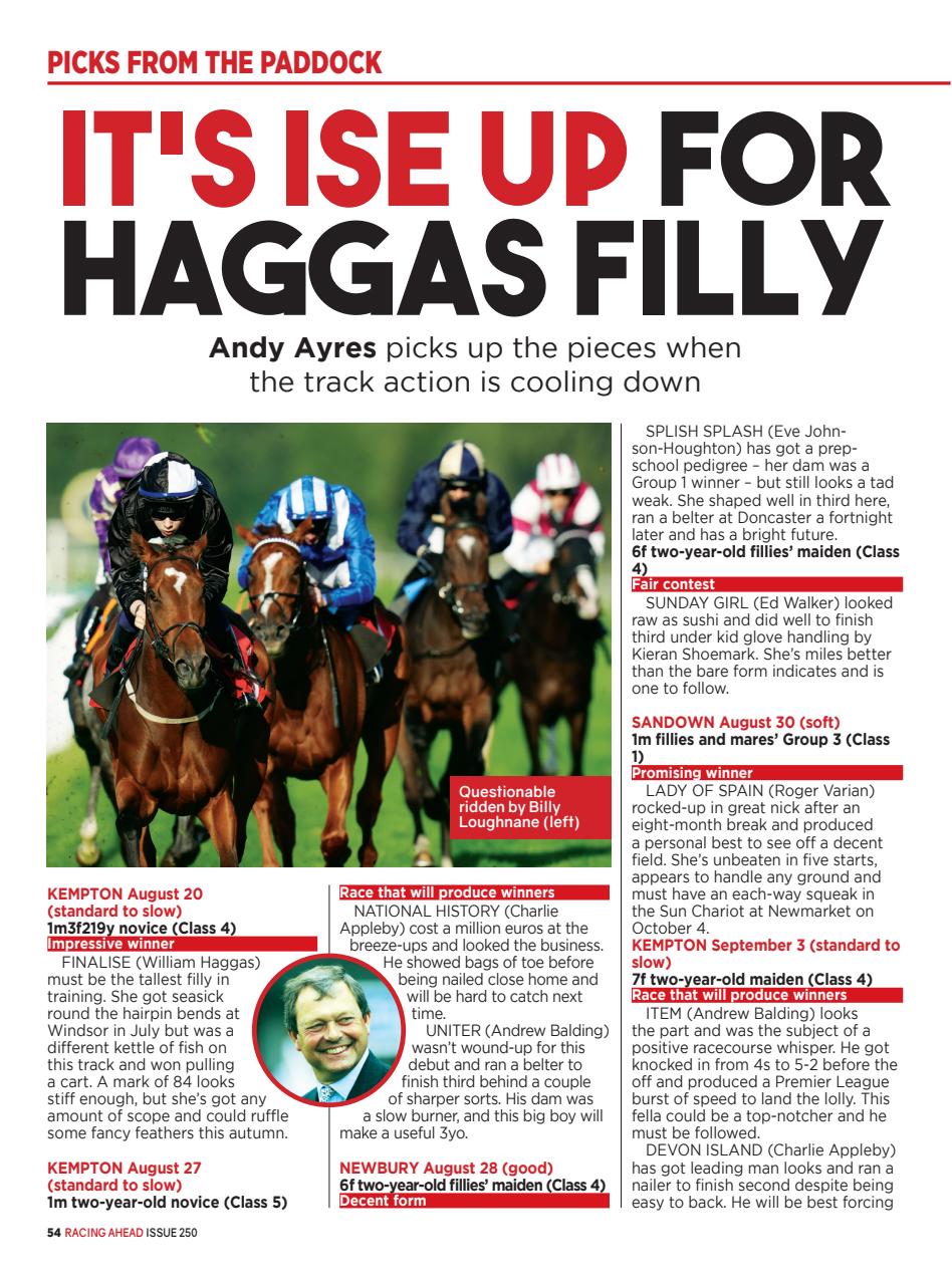 Racing Ahead Preview Pages