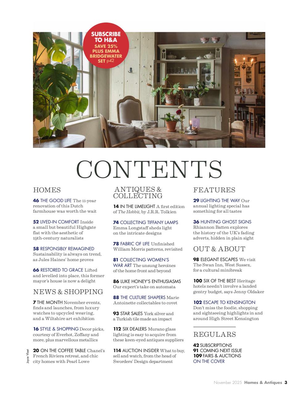 Homes & Antiques Magazine Preview Pages