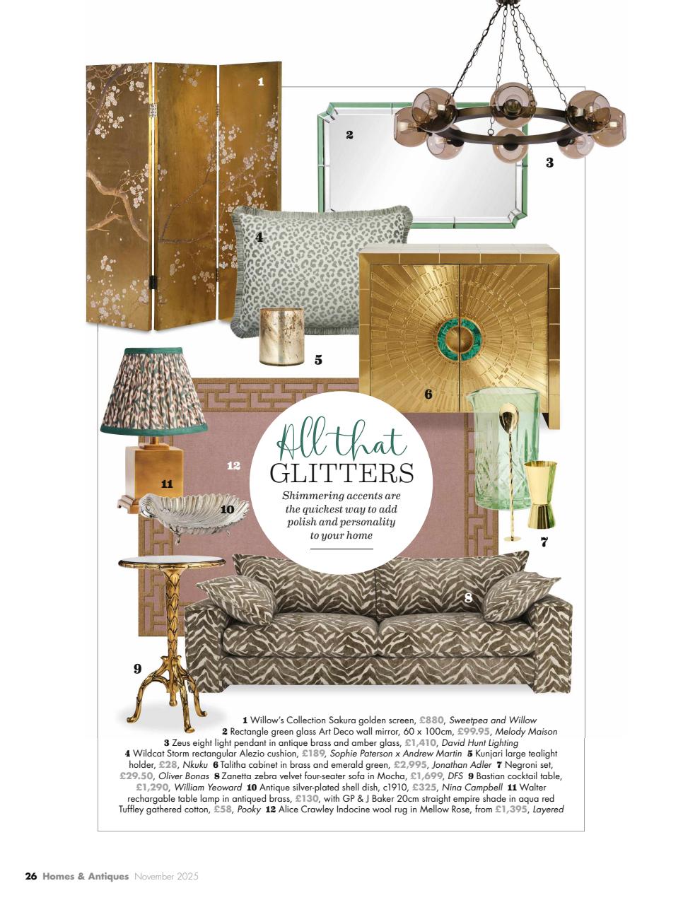 Homes & Antiques Magazine Preview Pages