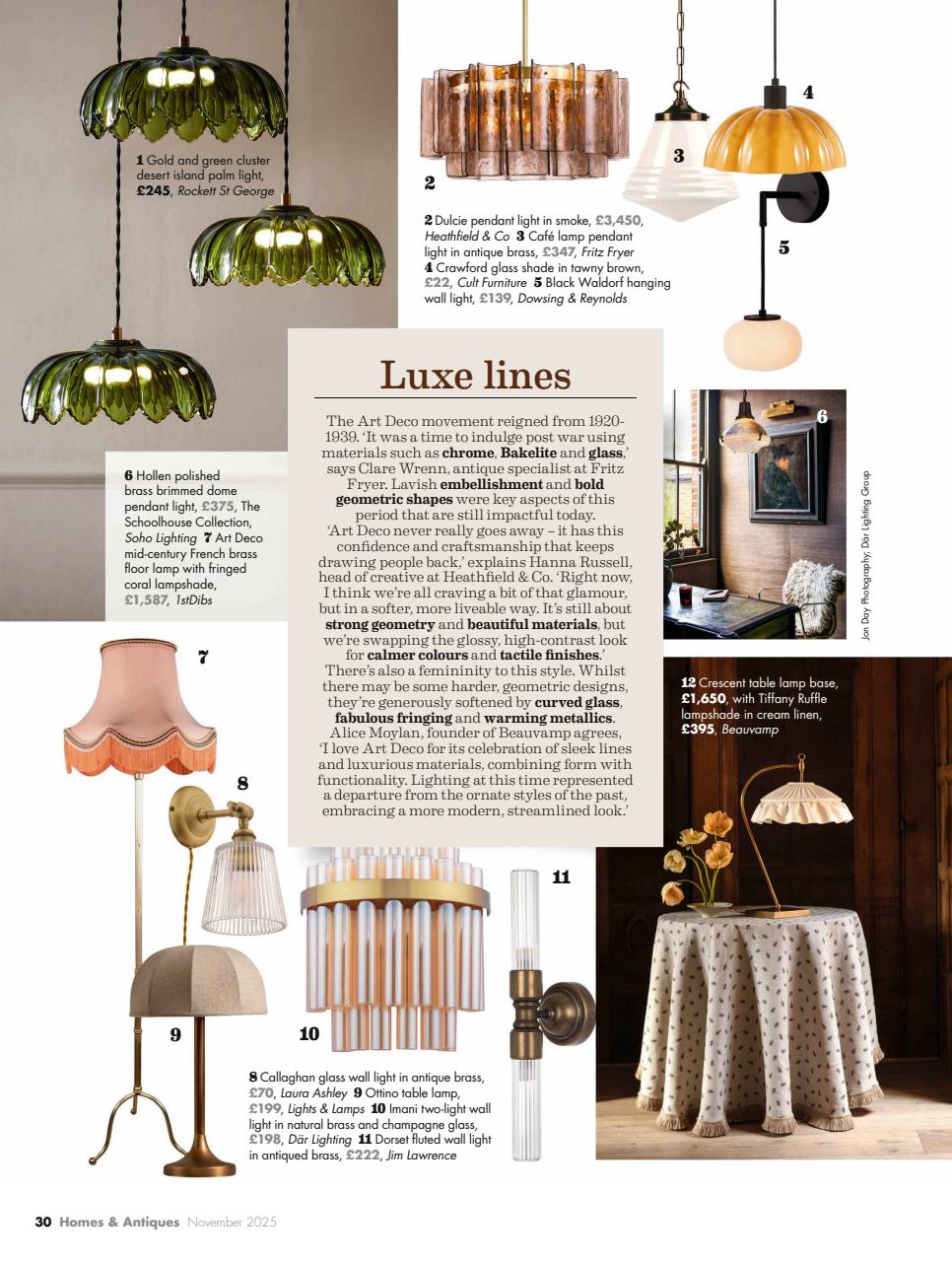 Homes & Antiques Magazine Preview Pages