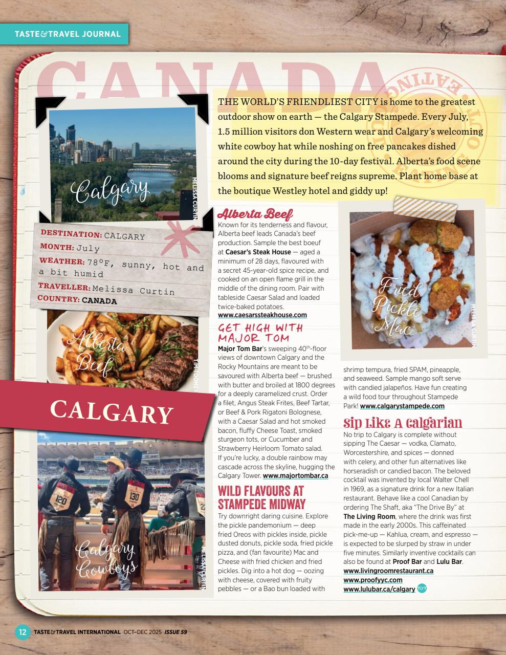 Taste & Travel International Preview Pages