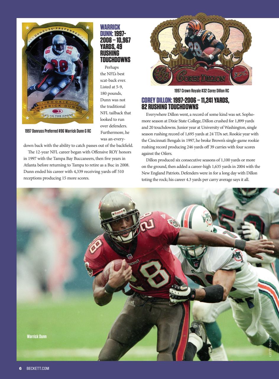 Beckett Football Magazine Preview Pages