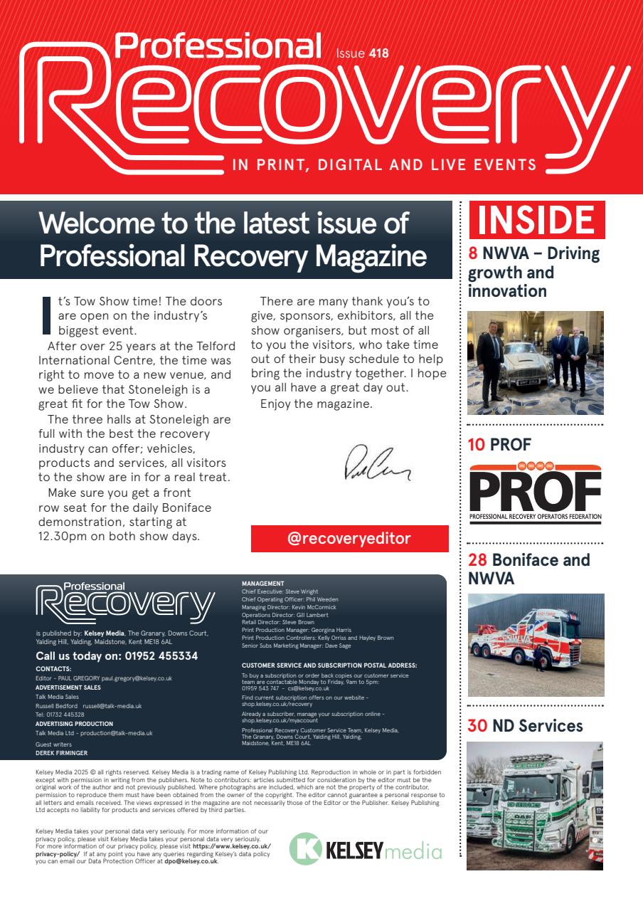 Professional Recovery Magazine Preview Pages