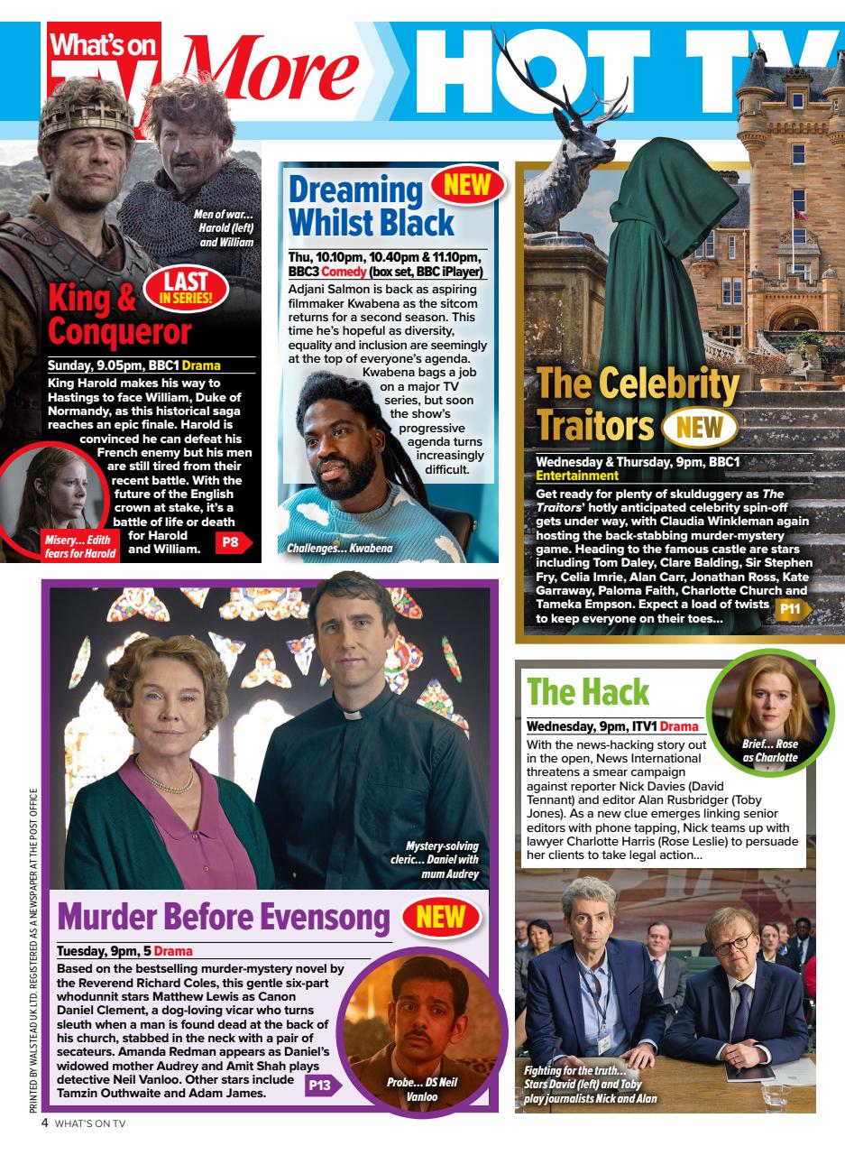 What's on TV Preview Pages