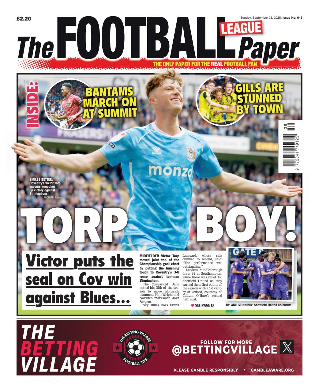 The Football League Paper Preview Pages
