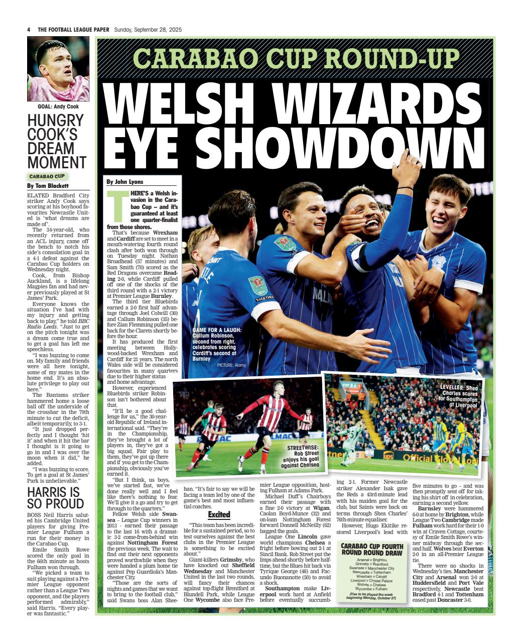 The Football League Paper Preview Pages